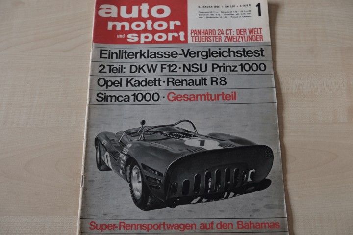 Deckblatt Auto Motor und Sport (01/1965)